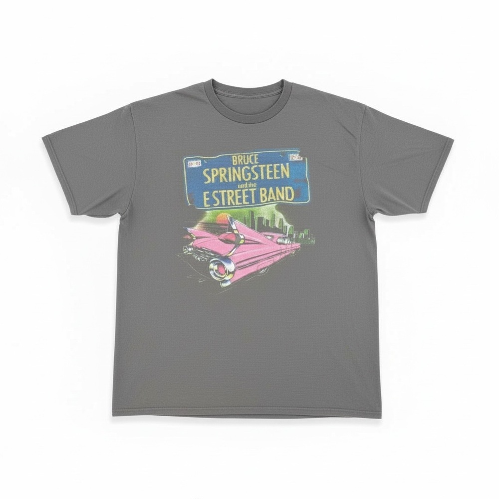 Gray Bruce Springsteen Graphic T-Shirt
